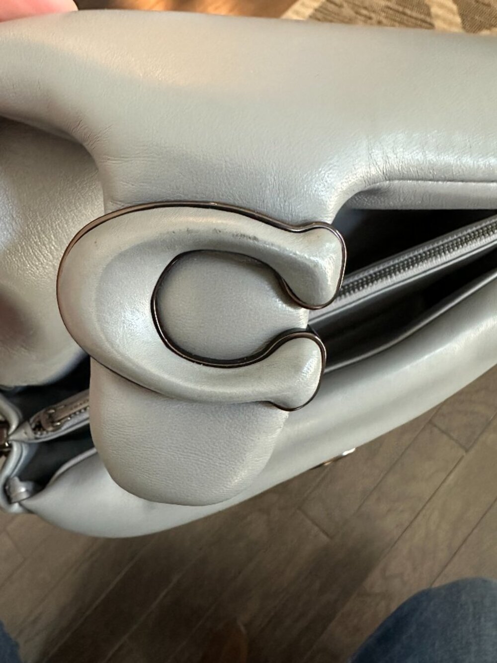 Coach Light Grey Pillow Tabby Shoulder Bag/Purse Style #L2081-C0772 - Picture 8 of 13